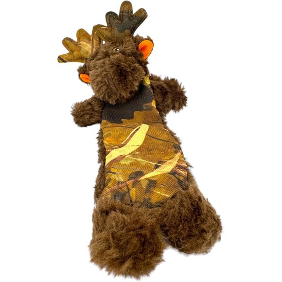 Vibrant Life Tough Buddy Camo Moose Plush Dog Toy Level 3 Durable Squeaky Chew - Picture 10 of 15